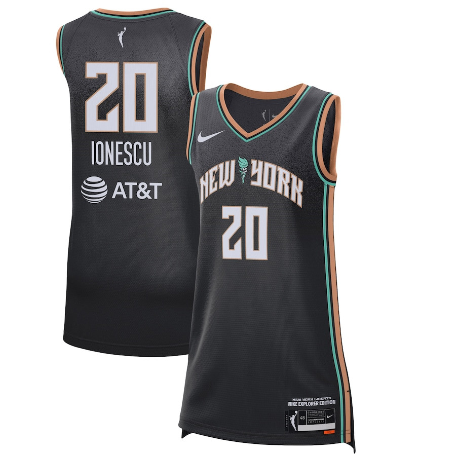Sabrina Ionescu 20 New York Liberty Women Explorer Edition Jersey - Black
