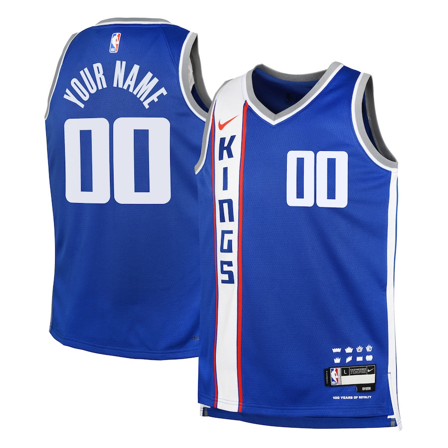 Sacramento Kings 2023/24 City Edition Swingman Custom Youth Jersey - Blue