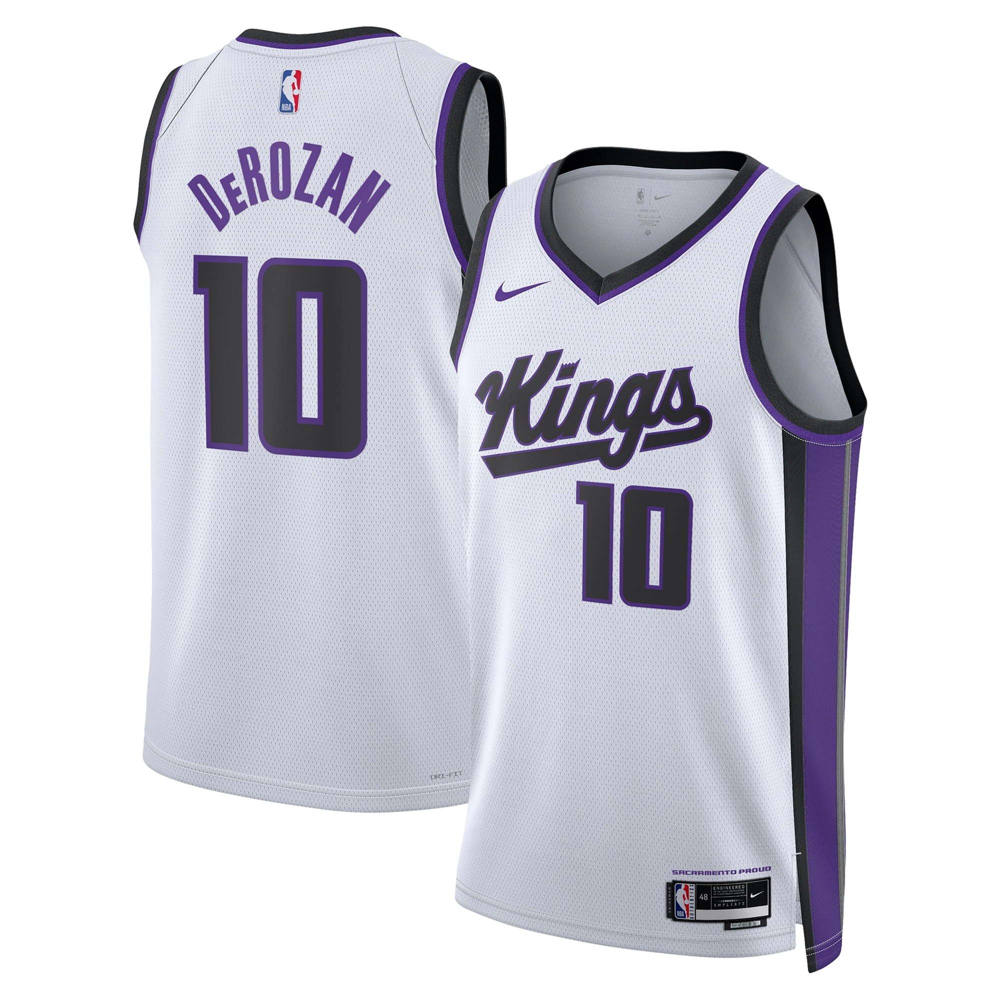 Sacramento Kings Association Edition Swingman Jersey - White - Demar Derozan - Unisex