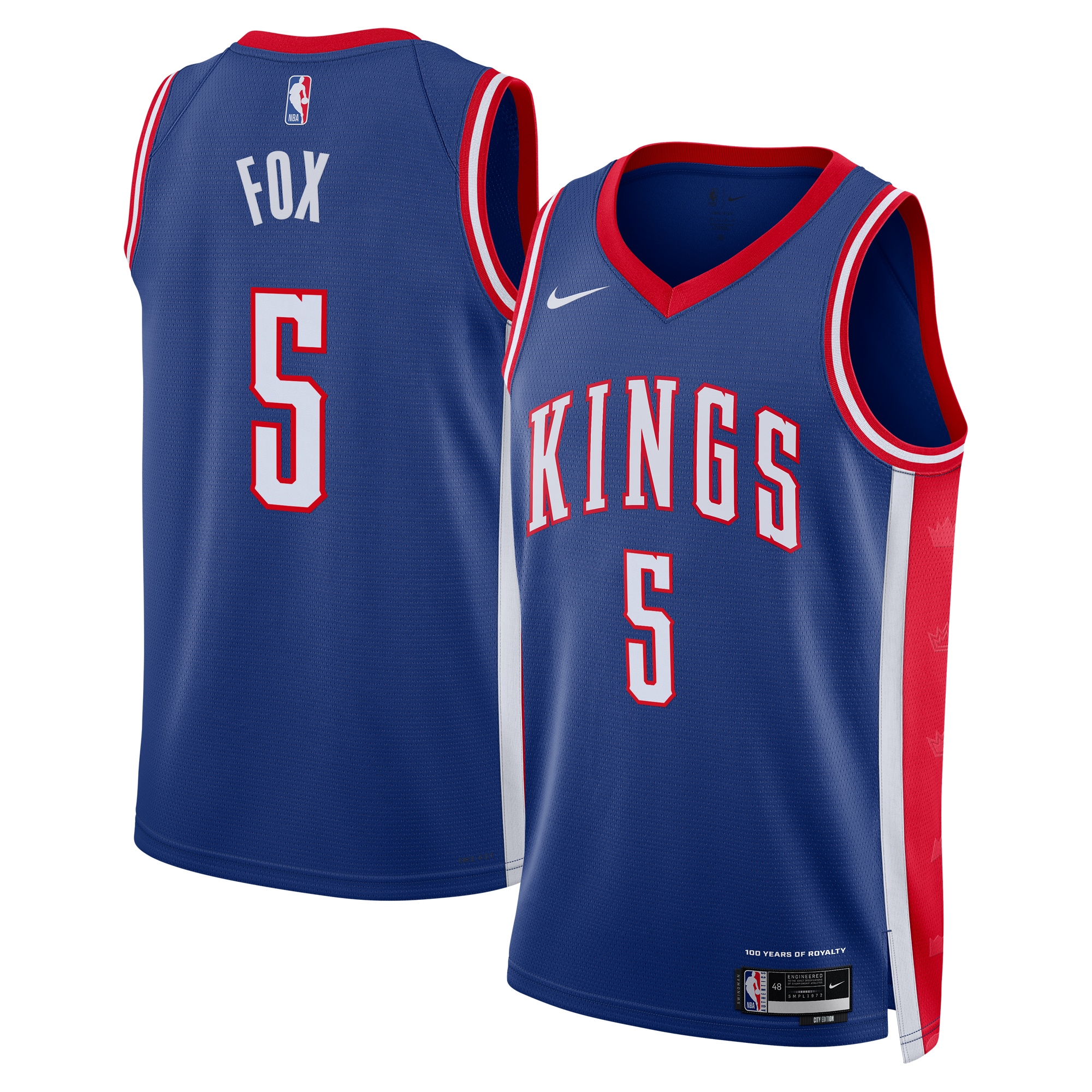 Sacramento Kings City Edition Swingman Jersey 2024 - Blue - De'aaron Fox - Unisex