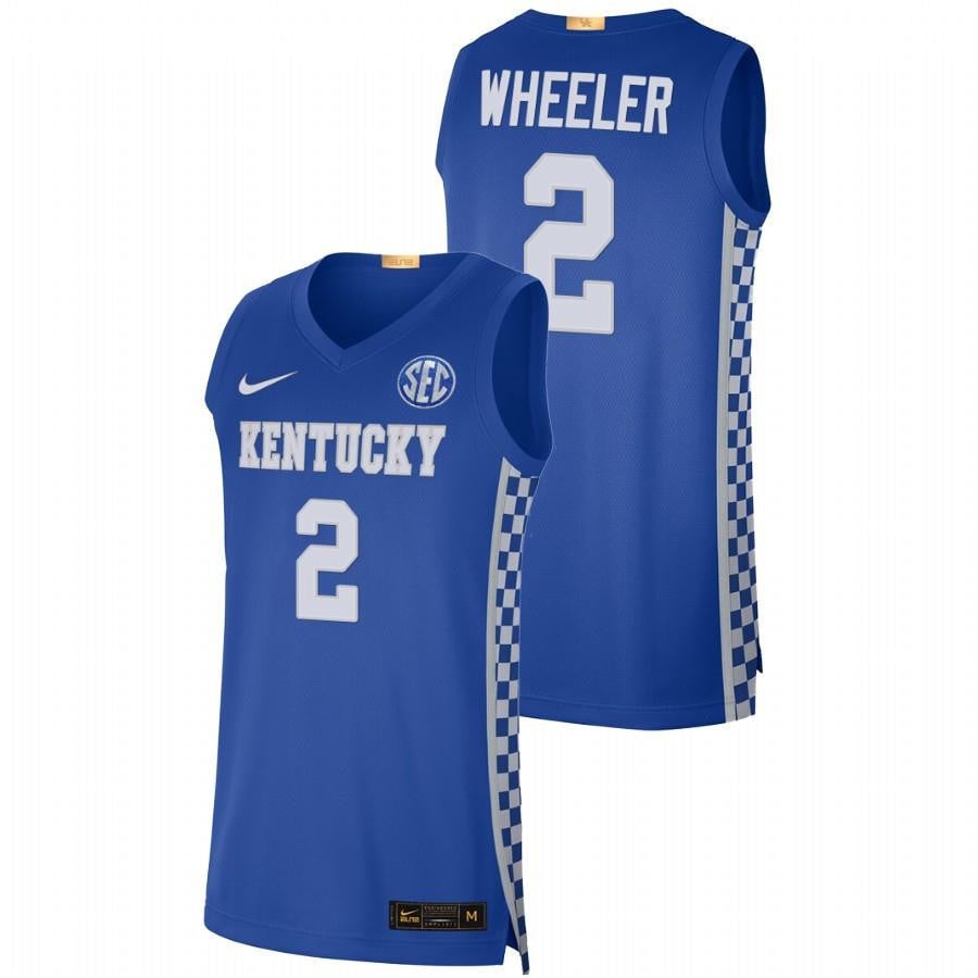 Sahvir Wheeler 2 Royal Kentucky Wildcats 2023 College Basketball Jersey