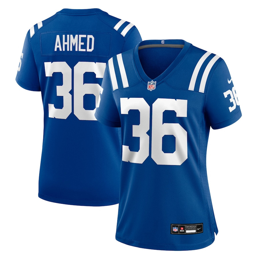 Salvon Ahmed 36 Indianapolis Colts Women's Team Game Jersey - Royal Js9053