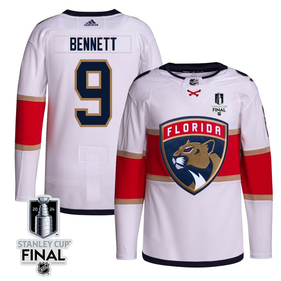 Sam Bennett 9 Florida Panthers 2024 Stanley Cup Final Away Breakaway Jersey - Men, White