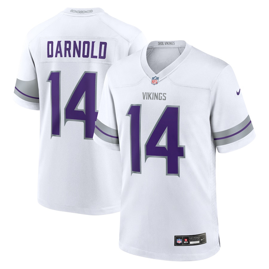 Sam Darnold 14 Minnesota Vikings Alternate Game Men Jersey - White Js2763