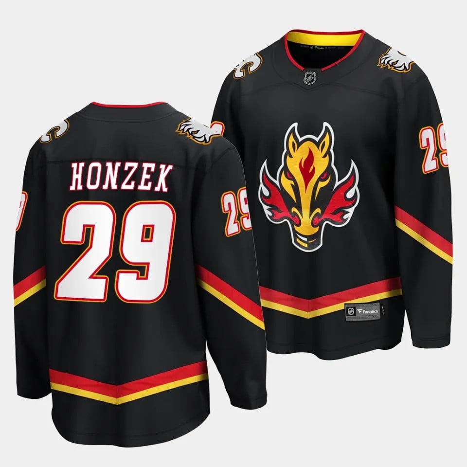 Samuel Honzek #29 Calgary Flames 2023 Draft Alternate Men Jersey - Black