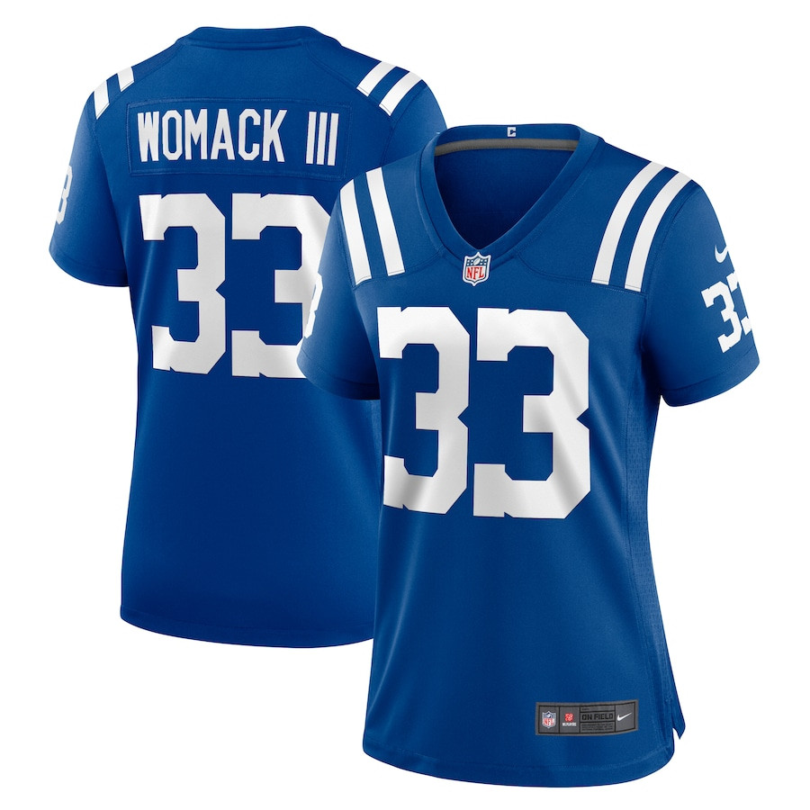 Samuel Womack Iii 33 Indianapolis Colts Women's Game Jersey - Royal Js8591