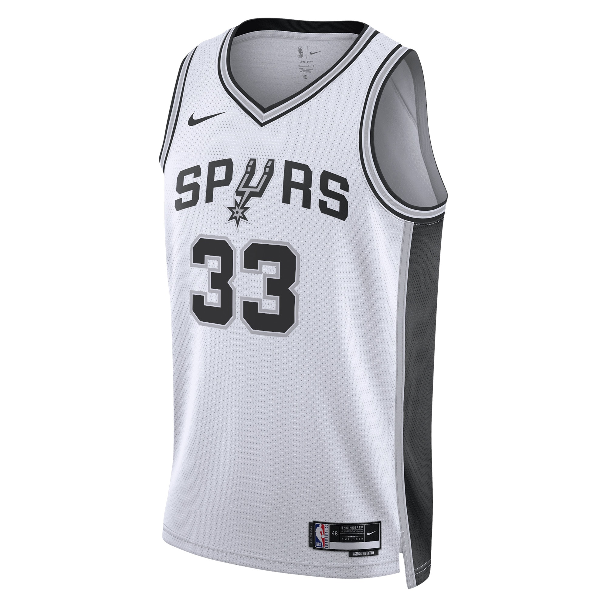 San Antonio Spurs Association Edition Swingman Jersey - White - Tre Jones - Unisex