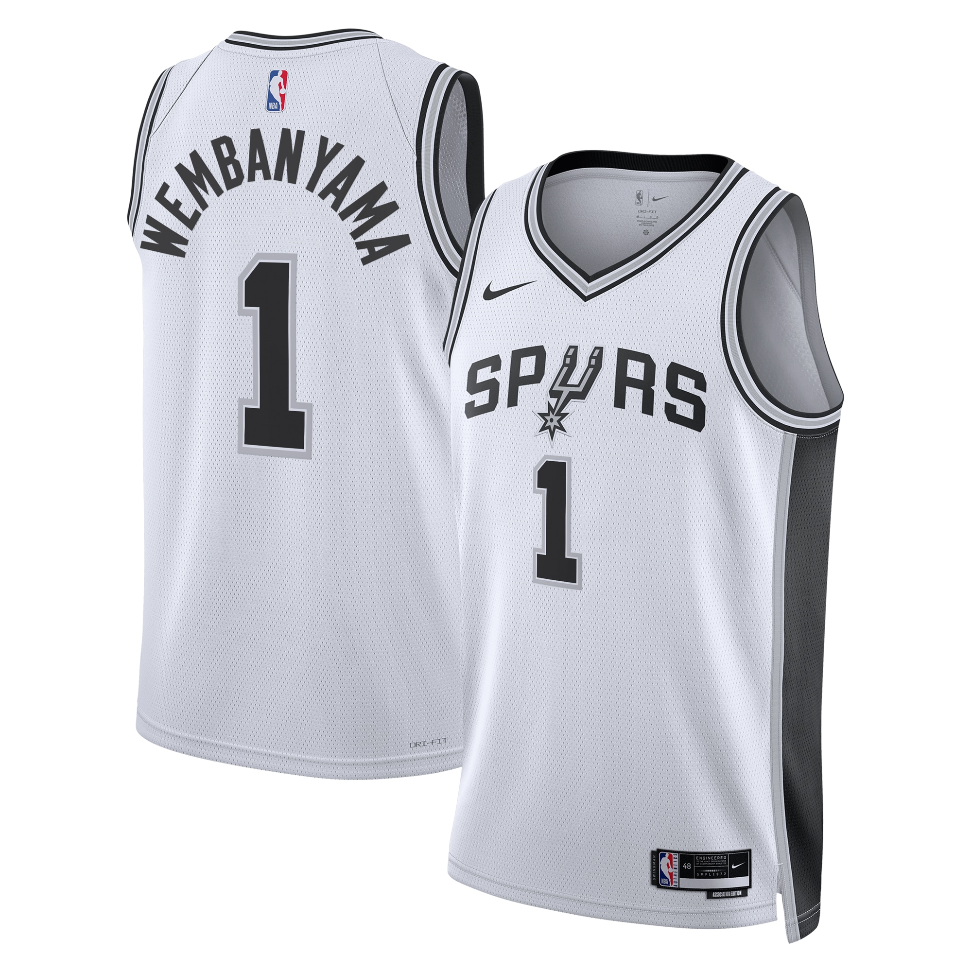 San Antonio Spurs Association Edition Swingman Jersey - White - Victor Wembanyama - Unisex