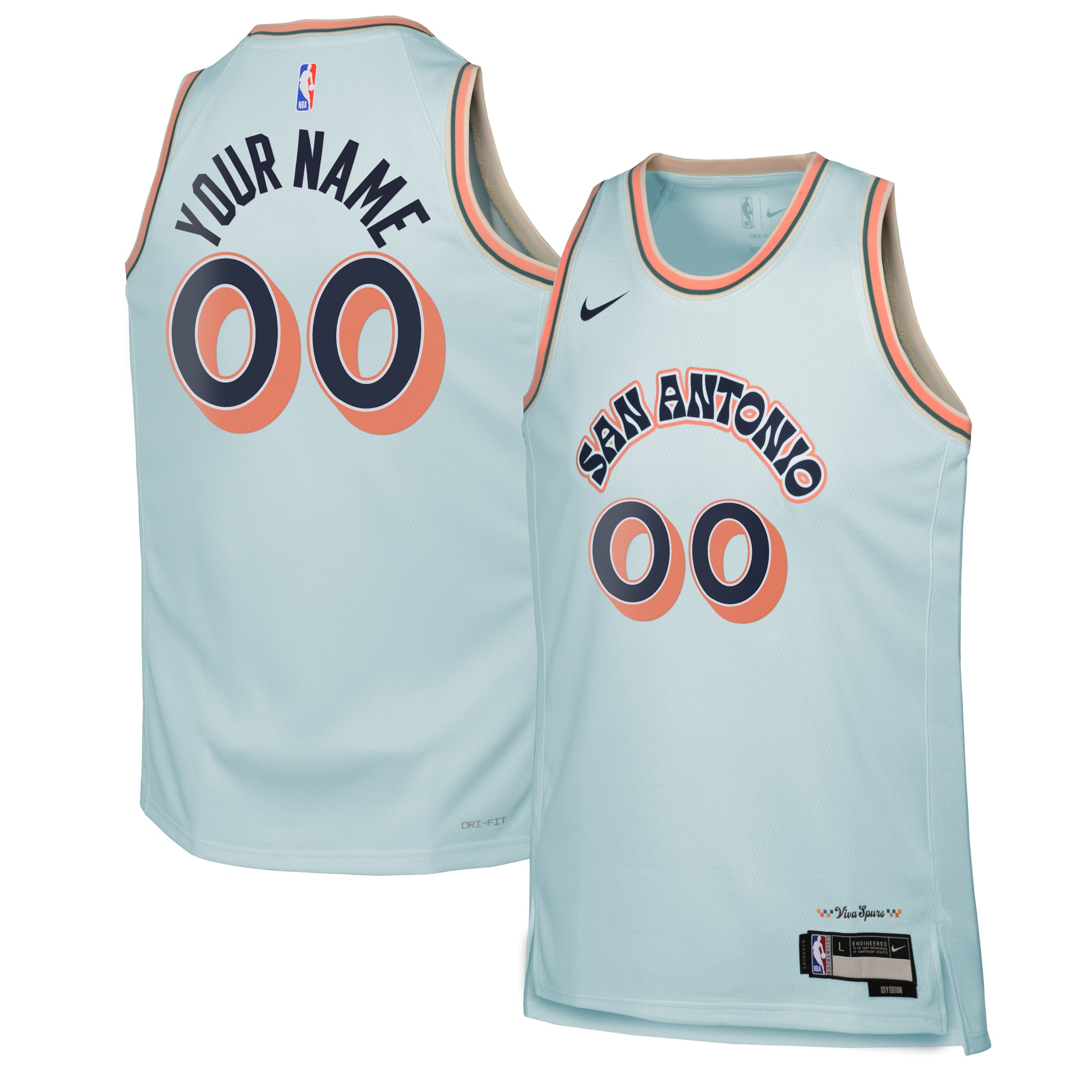 San Antonio Spurs City Edition Swingman Jersey 2024 - Custom - Youth