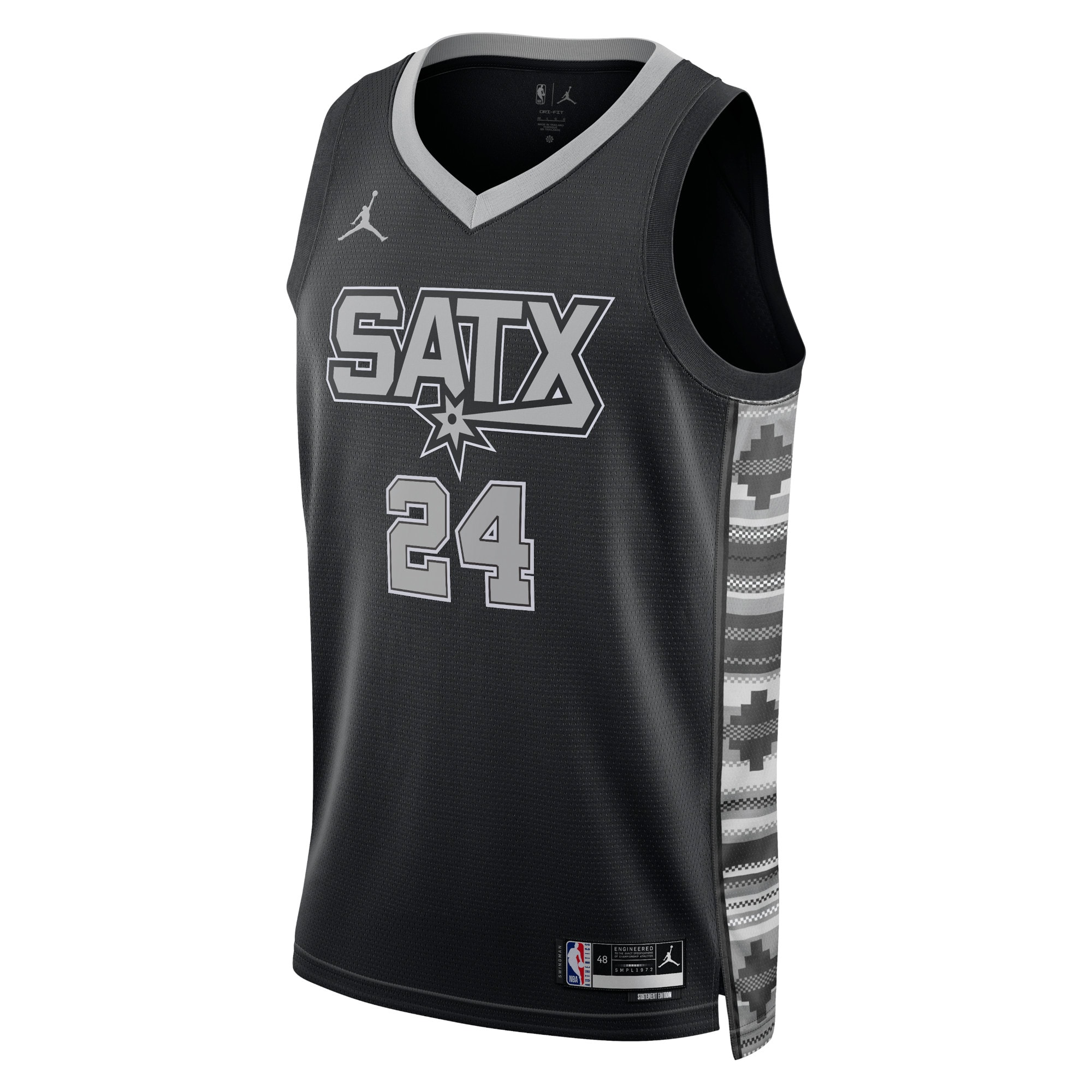 San Antonio Spurs Jordan Statement Edition Swingman Jersey - Black - Devin Vassell - Unisex
