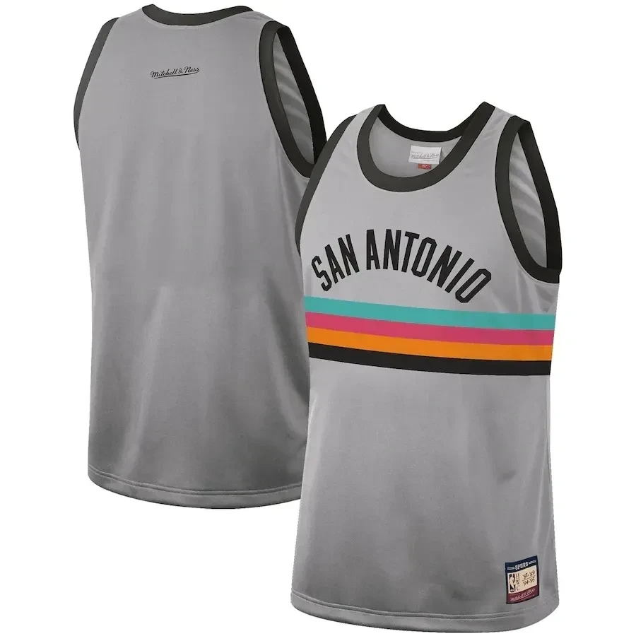 San Antonio Spurs Mitchell & Ness Hardwood Classics Team Heritage Fashion Jersey - Silver