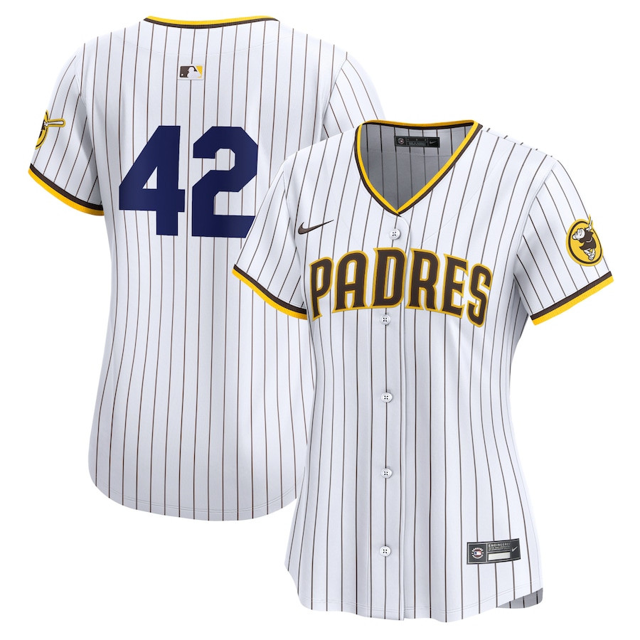 San Diego Padres 2024 Jackie Robinson Day Home Limited Women Jersey - White