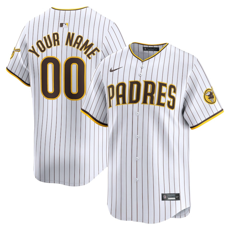 San Diego Padres Home Limited Custom Youth Jersey - White