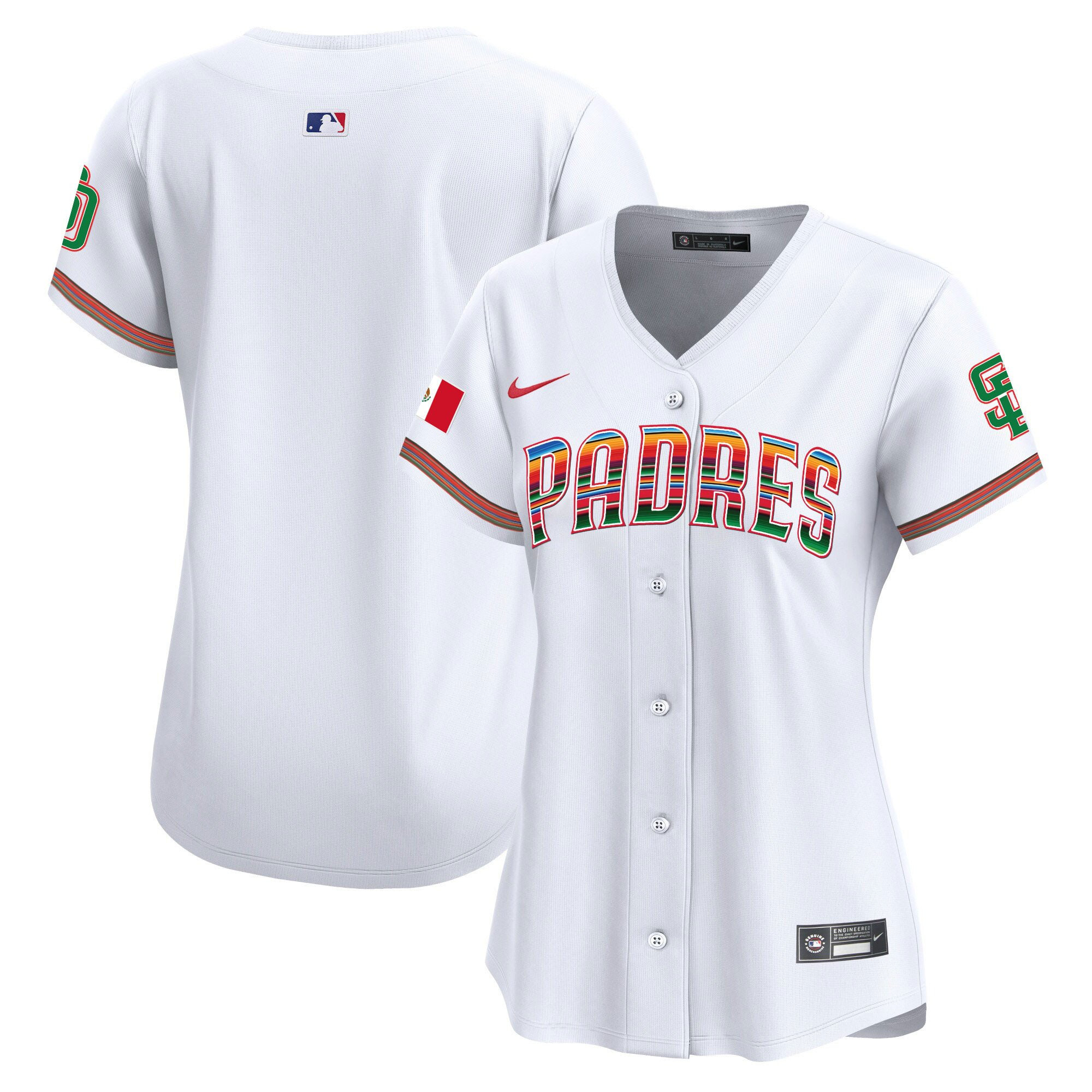 San Diego Padres Mexico Women Jersey - White