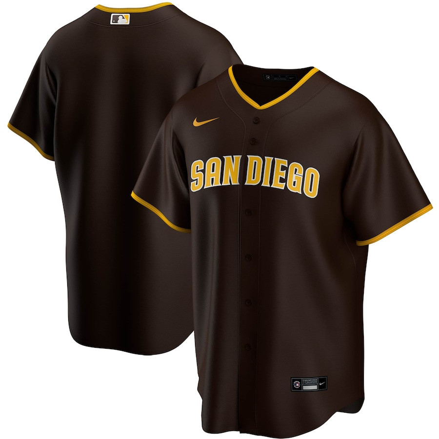 San Diego Padres Road Men Jersey - Brown