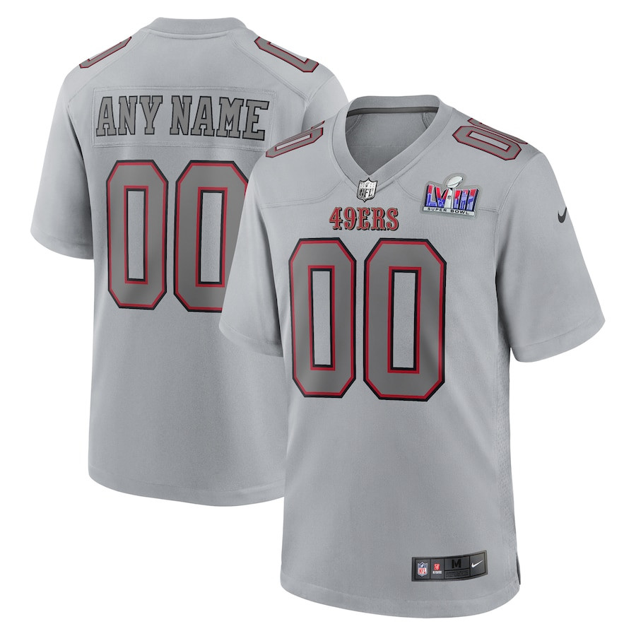 San Francisco 49ers Super Bowl Lviii Atmosphere Fashion Game Custom Men Jersey - Gray Js9193