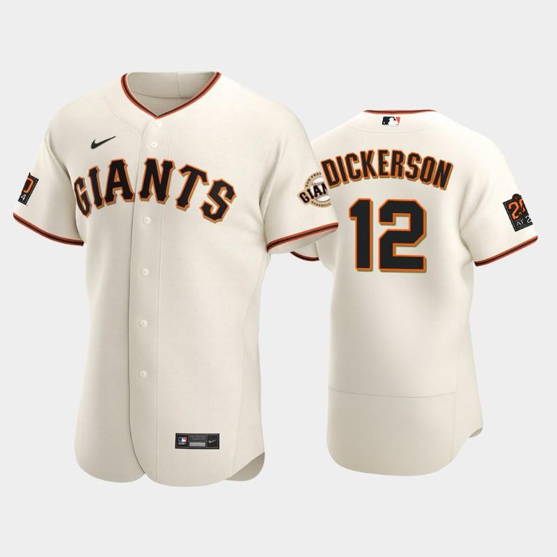 San Francisco Giants 12 Alex Dickerson Cream Home Jersey