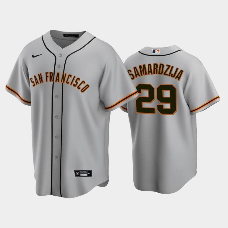 San Francisco Giants 29 Jeff Samardzija Gray Road Jersey