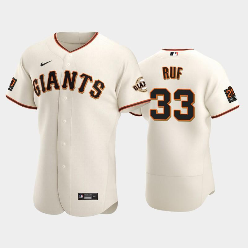 San Francisco Giants 33 Darin Ruf Cream Home Jersey