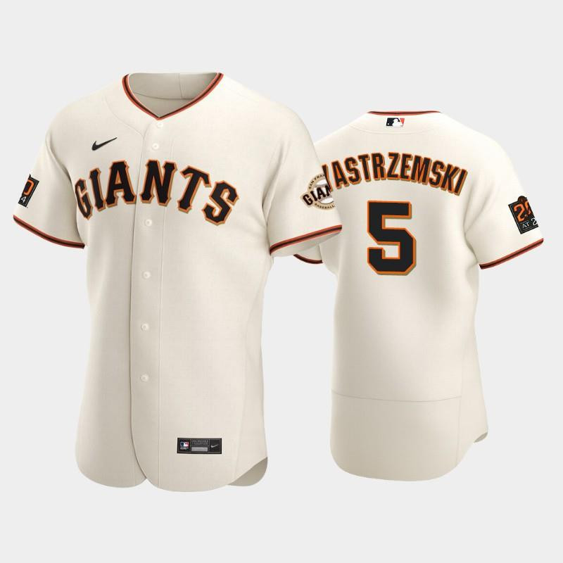 San Francisco Giants 5 Mike Yastrzemski Cream Home Jersey