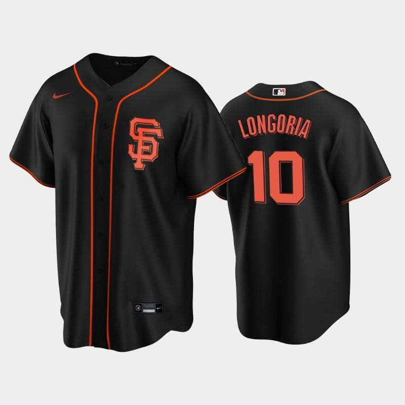 San Francisco Giants Black Alternate 10 Evan Longoria Jersey