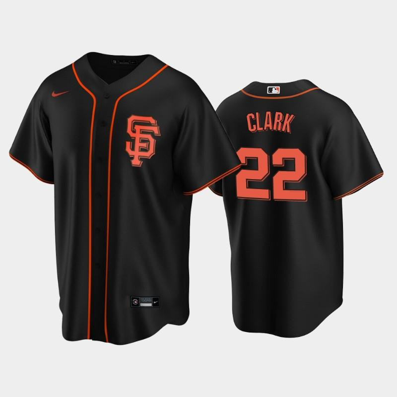 San Francisco Giants Black Alternate 22 Will Clark Jersey