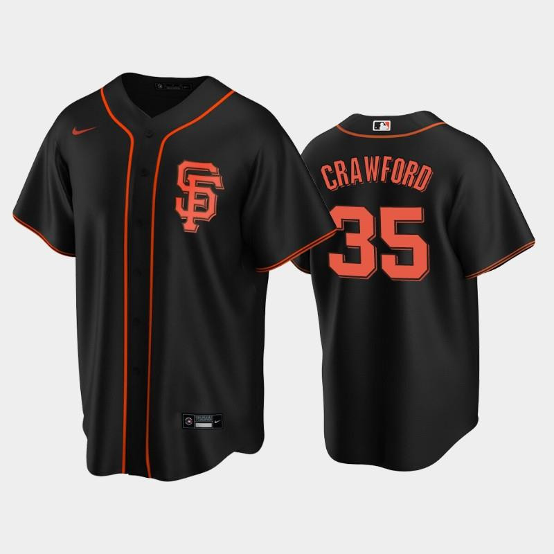San Francisco Giants Black Alternate 35 Brandon Crawford Jersey