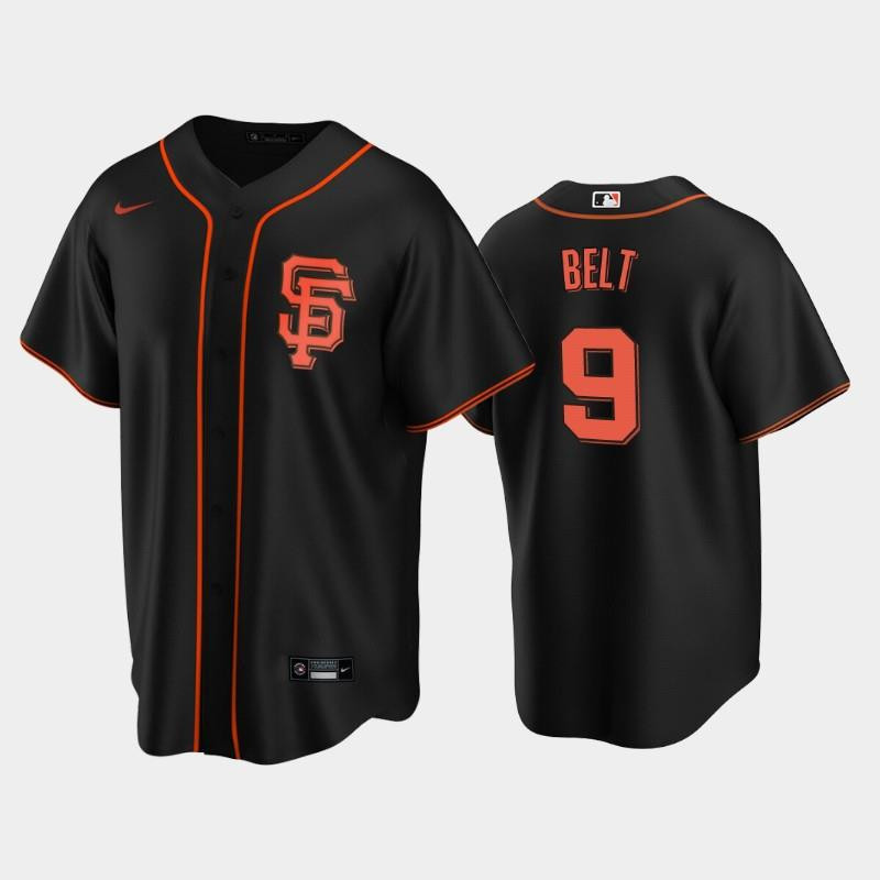 San Francisco Giants Black Alternate 9 Brandon Belt Jersey