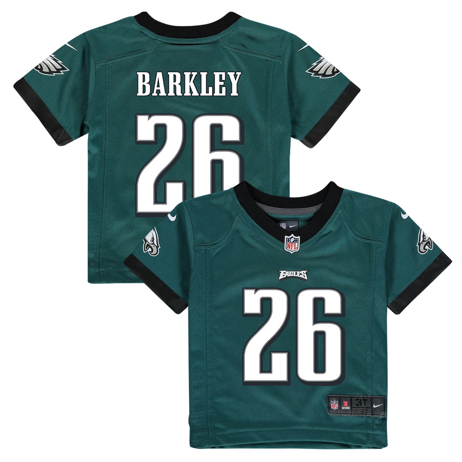 Saquon Barkley 26 Philadelphia Eagles Game Youth Jersey - Midnight Green Js3172