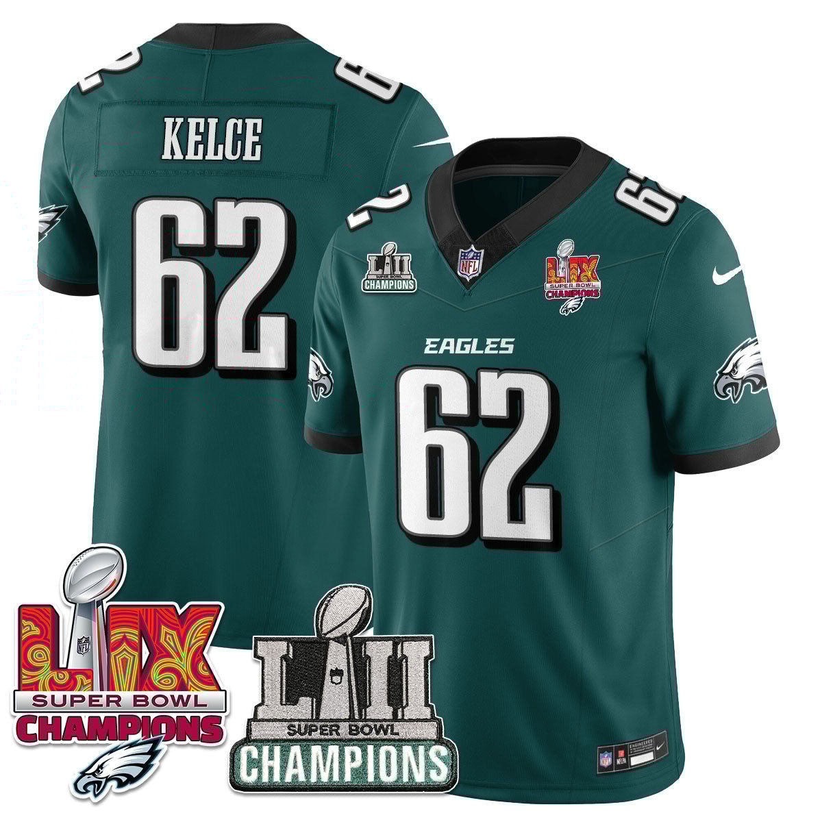 Saquon Barkley 26 Philadelphia Eagles Lii-lix Super Bowl Champions Vapor Limited Jersey - Midnight Green Js8190