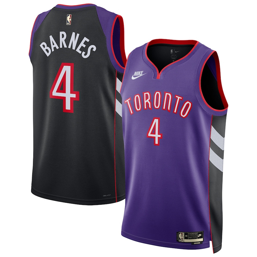 Scottie Barnes 4 Toronto Raptors Unisex 2024/25 Swingman Jersey - Purple - Classic Edition