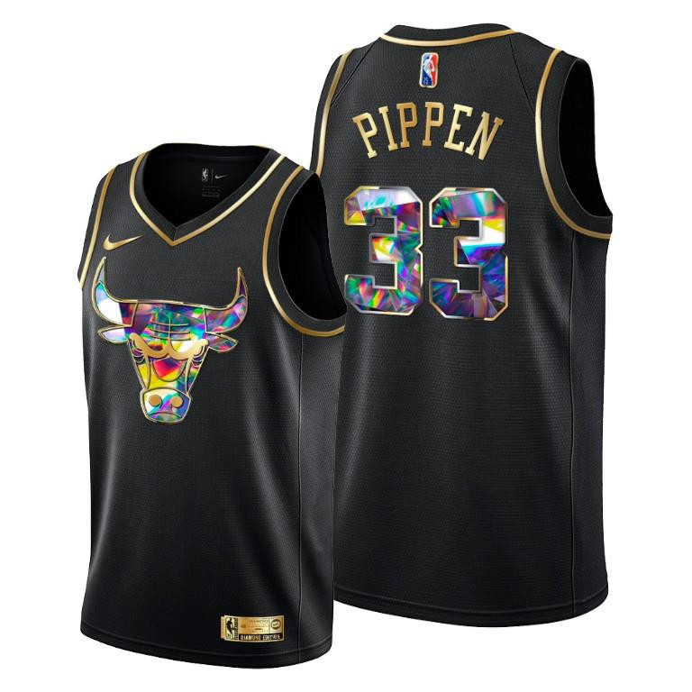 Scottie Pippen 33 Chicago Bulls 75th Anniversary Team Black Jersey - Men