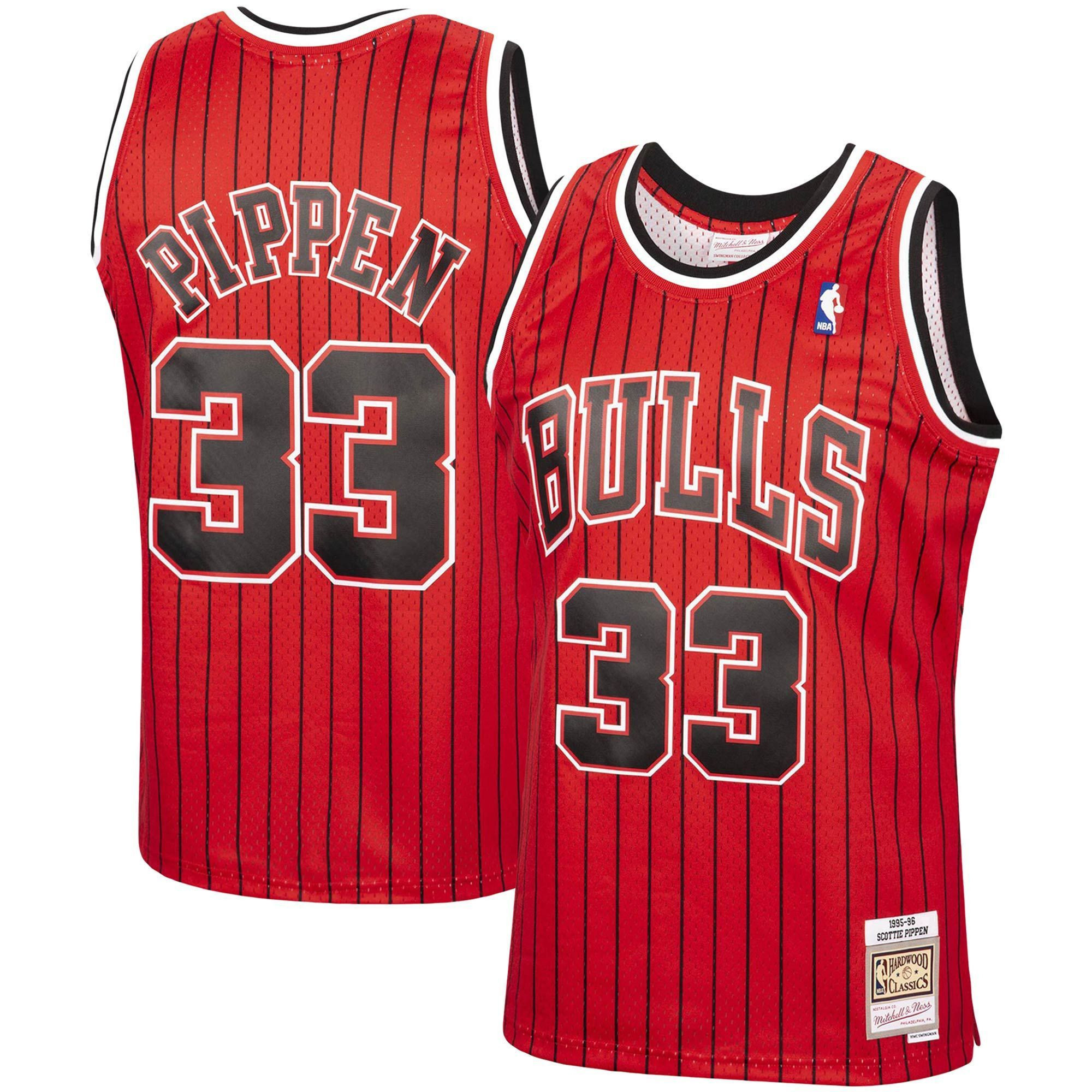 Scottie Pippen Chicago Bulls Mitchell & Ness 1995-96 Hardwood Classics Reload Swingman Jersey - Red