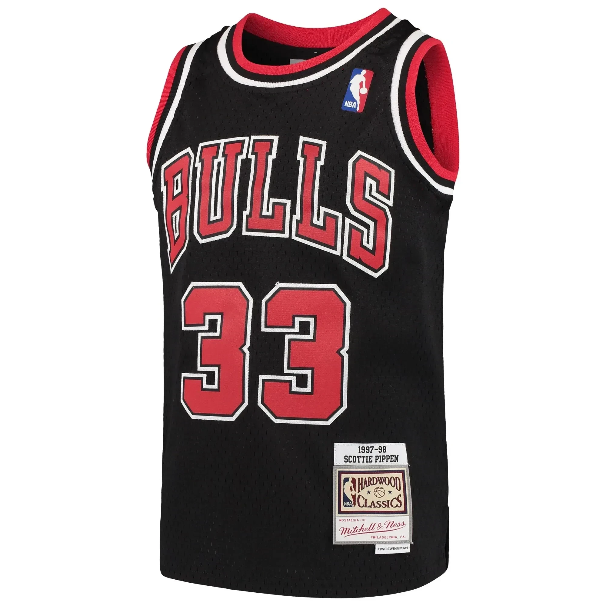 Scottie Pippen Chicago Bulls Mitchell & Ness Youth Hardwood Classics Swingman Throwback Jersey - Black