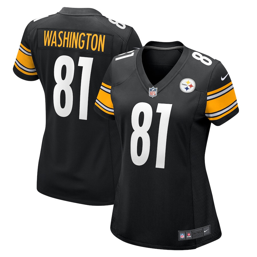 Scotty Washington 81 Pittsburgh Steelers Women's Game Jersey - Black Js8382