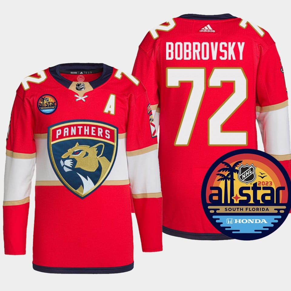 Sergei Bobrovsky 72 Florida Panthers Red Jersey 2023 All-star