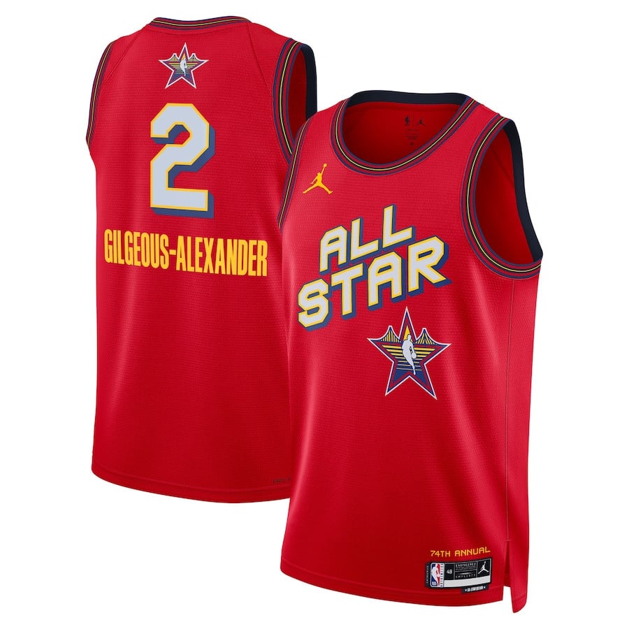Shai Gilgeous-alexander 2 Nba All Star 2025 Swingman Unisex Jersey - Red