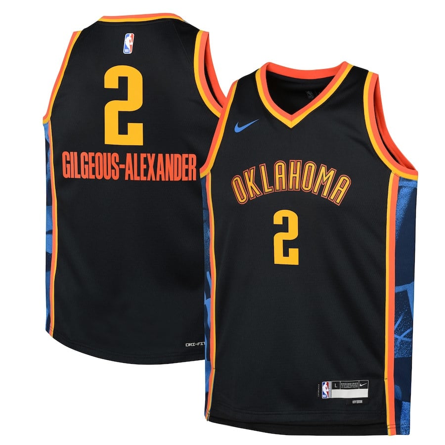 Shai Gilgeous-alexander 2 Oklahoma City Thunder 2024/25 Swingman Player Youth Jersey - City Edition - Black