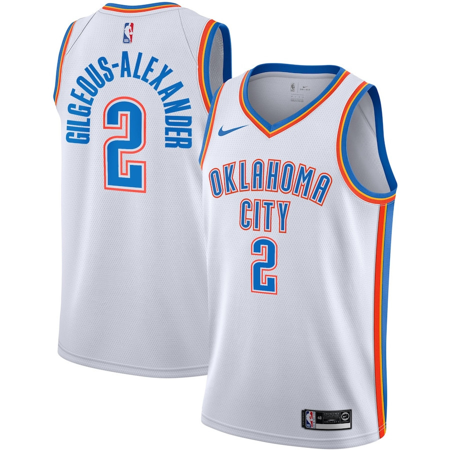 Shai Gilgeous-alexander 2 Oklahoma City Thunder Unisex Swingman Jersey - Association Edition - White