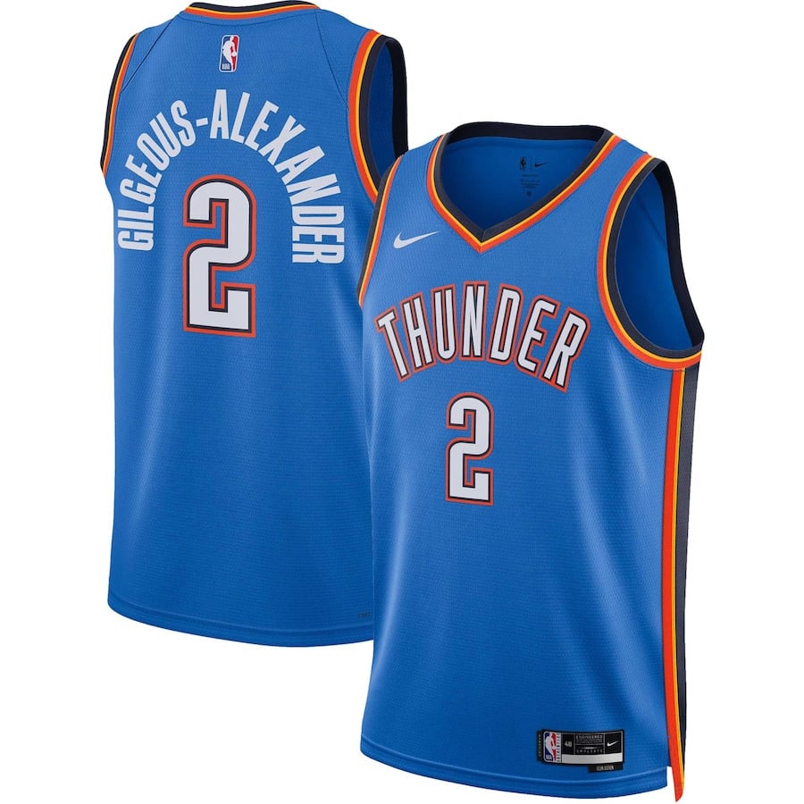 Shai Gilgeous-alexander 2 Oklahoma City Thunder Unisex Swingman Jersey - Icon Edition - Blue