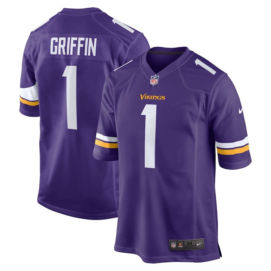 Shaquill Griffin 1 Minnesota Vikings Team Game Men Jersey - Purple Js6769