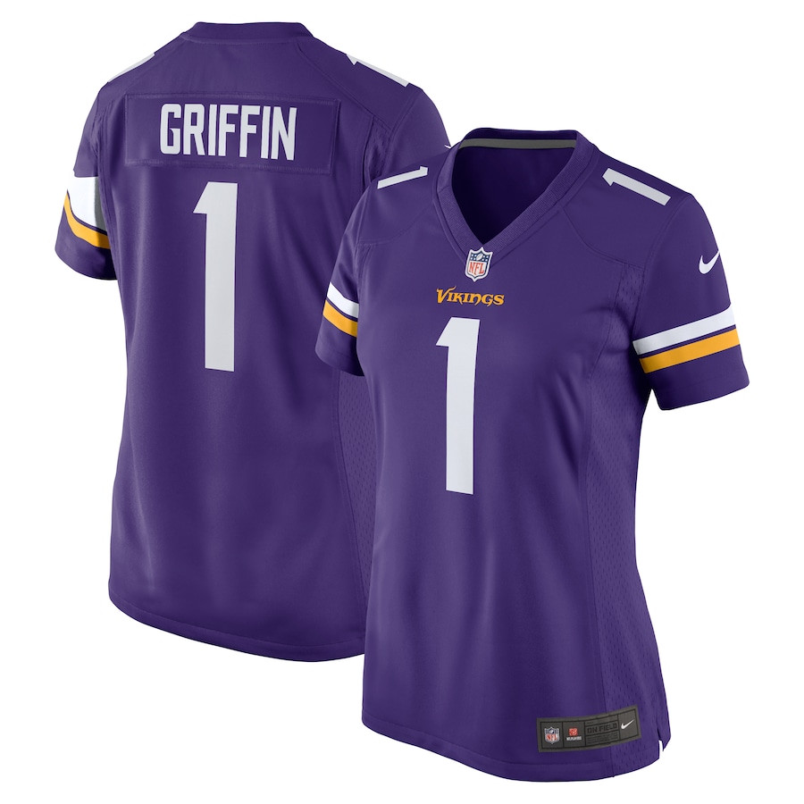 Shaquill Griffin 1 Minnesota Vikings Team Game Women Jersey - Purple Js1205
