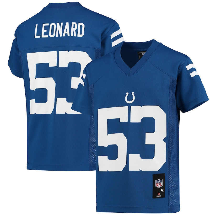 Shaquille Leonard 53 Indianapolis Colts Youth Jersey - Royal Js6676