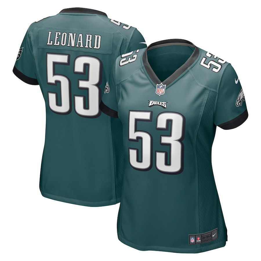 Shaquille Leonard 53 Philadelphia Eagles Women Game Jersey - Midnight Green Js6915