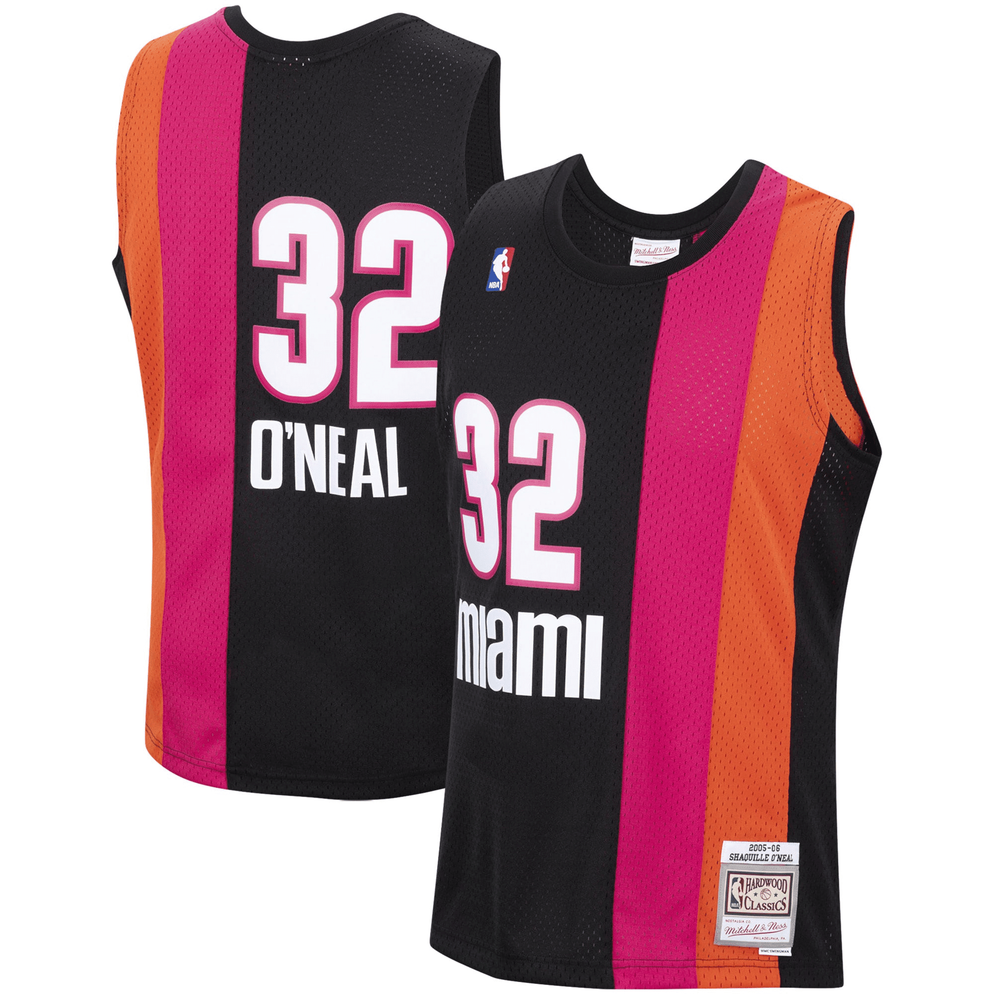 Shaquille O'neal Miami Heat Mitchell & Ness 2005-06 Hardwood Classics Swingman Jersey - Black Jersey