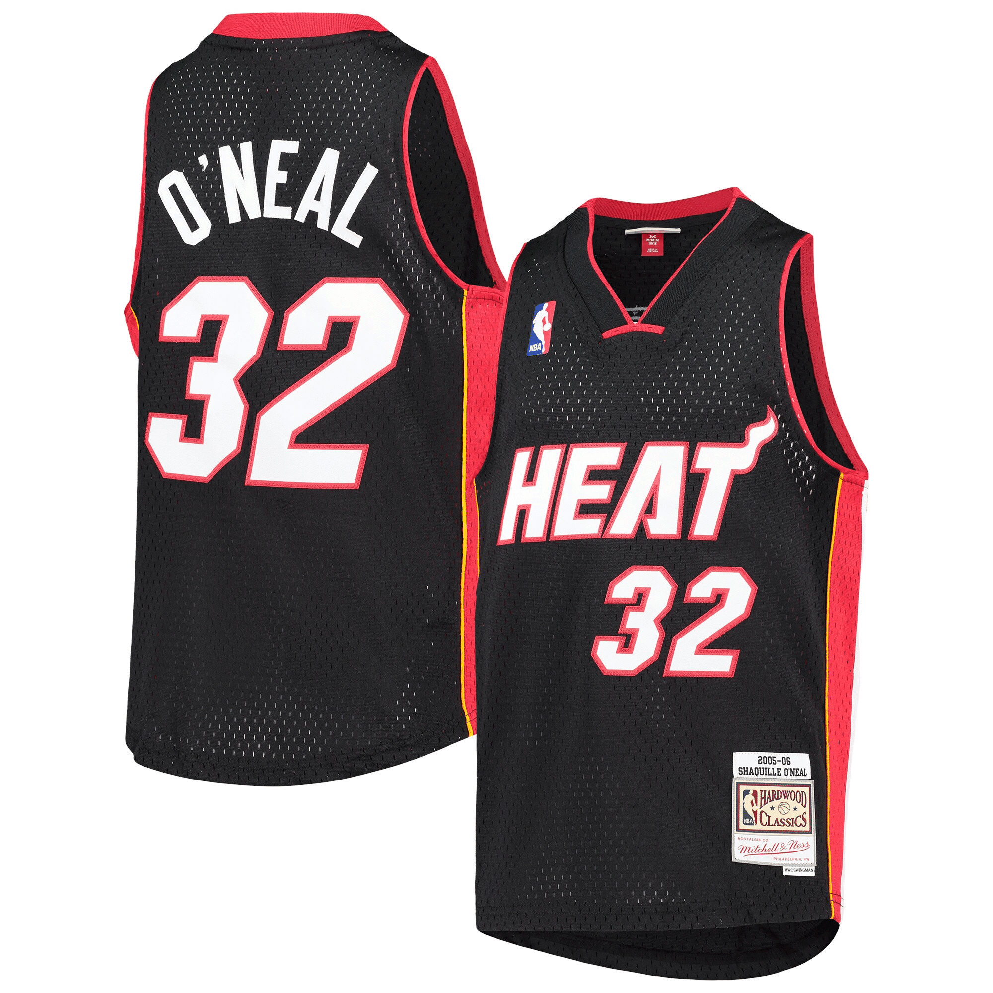 Shaquille O'neal Miami Heat Mitchell & Ness Big & Tall Hardwood Classics Swingman Jersey - Black Jersey