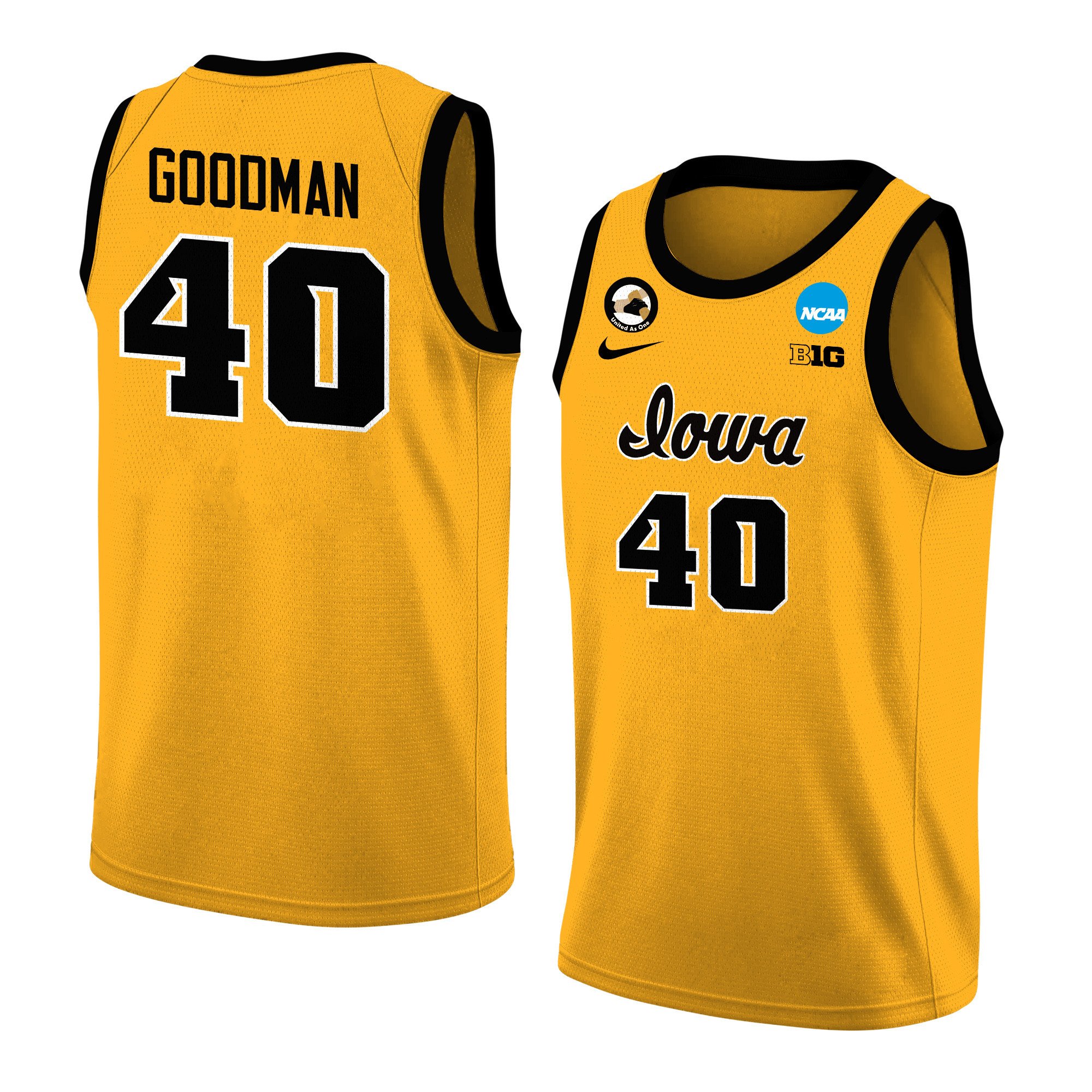Sharon Goodman 40 Iowa Hawkeyes 2024 Women's Basketball Jersey - Yellow, Unisex Jersey