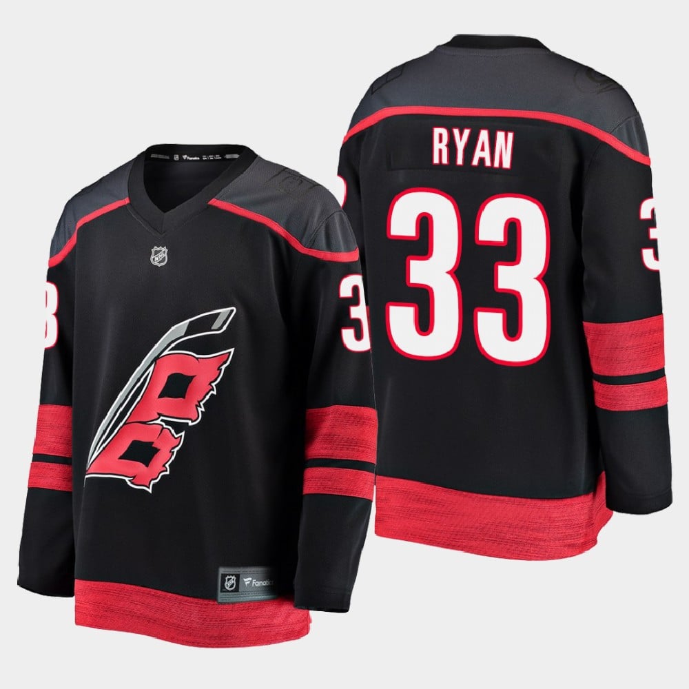 Shippingmen's Carolina Hurricanes Joakim Ryan 33 Alternate Black Jersey