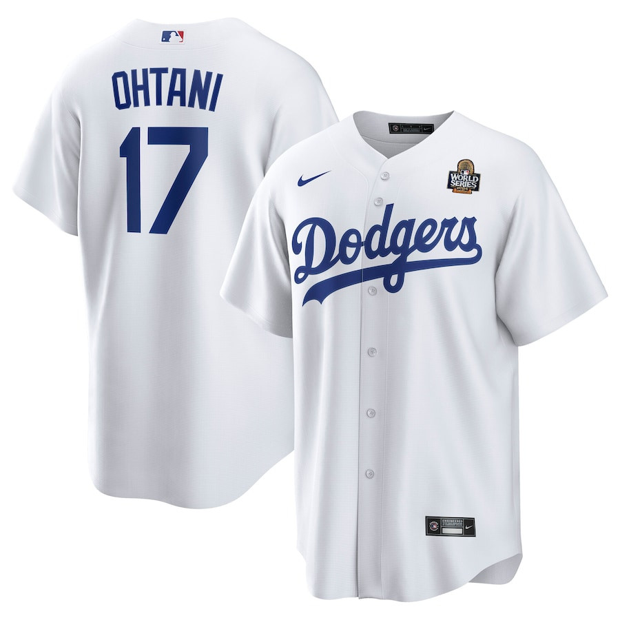 Shohei Ohtani 17 Los Angeles Dodgers 2024 World Series Home Player Men Jersey - White