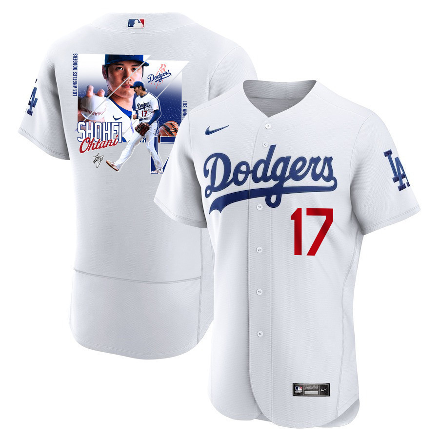Shohei Ohtani 17 Los Angeles Dodgers Signed Greatest Sho On Earth 2023 Home Elite Men Jersey - White